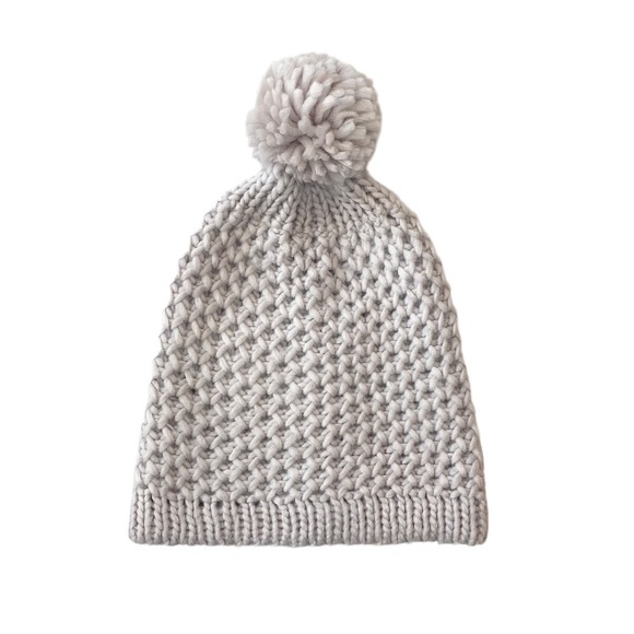Lord & Taylor Slouching Knit Pom Toque Hat - Picture 1 of 16